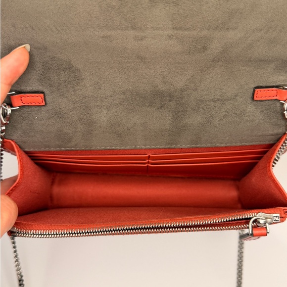 Fendi Red Crossbody Bag with Blue and Cream Floral Design - Picture 4 of 5